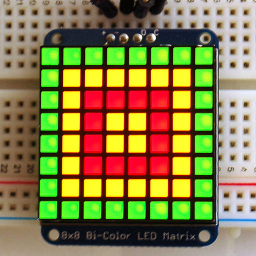 Adafruit Matriz de LEDs Bicolor Cuadrado con Placa I2C