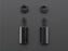 Separadores M2.5 de latón para Pi HATs – Negro plateado – (Paq. de 2)