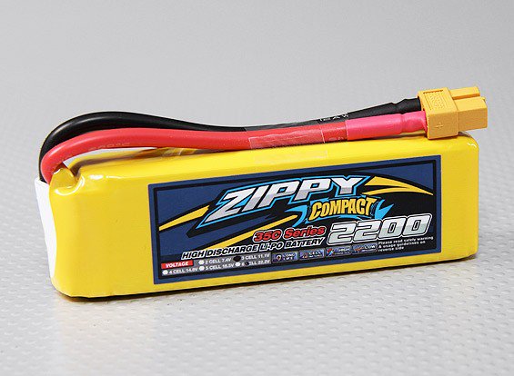 Batería LiPo Zippy Compact 2200mAh 3S 11.1V 25C